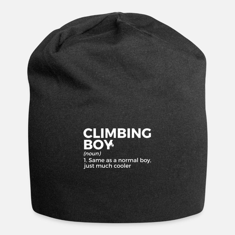 Klettern Bergsteigen - Jersey-Beanie - Schwarz