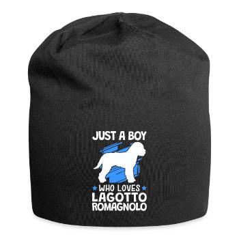 Only a boy who loves Lagotto Romagnolo - Jersey Beanie - black - Front