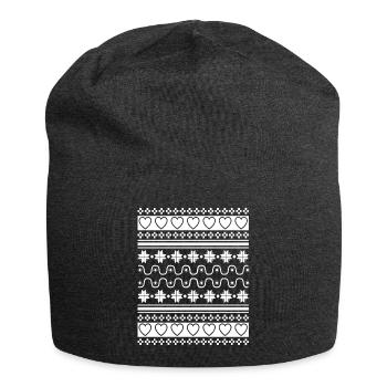 Pull de Noël moche Tshirt Weihnachten - Bonnet en jersey - charbon - Devant