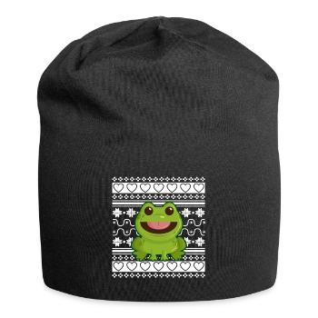 Ugly Christmas Sweater Tshirt Weihnachten Frosch - Jersey-Beanie - Schwarz - Vorne
