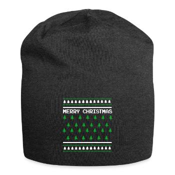 Pull de Noël moche Tshirt Weihnachten - Bonnet en jersey - charbon - Devant