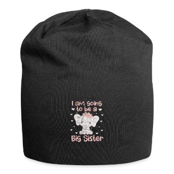 Grande sœur Frère frères et sœurs Cadeau - Bonnet en jersey - noir - Devant
