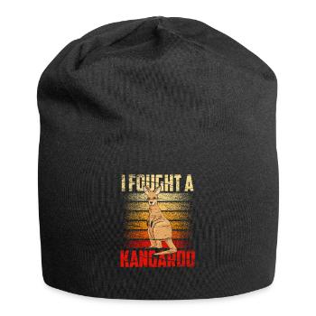 Je me suis battu avec un kangourou animal kangourou kangourou - Bonnet en jersey - noir - Devant