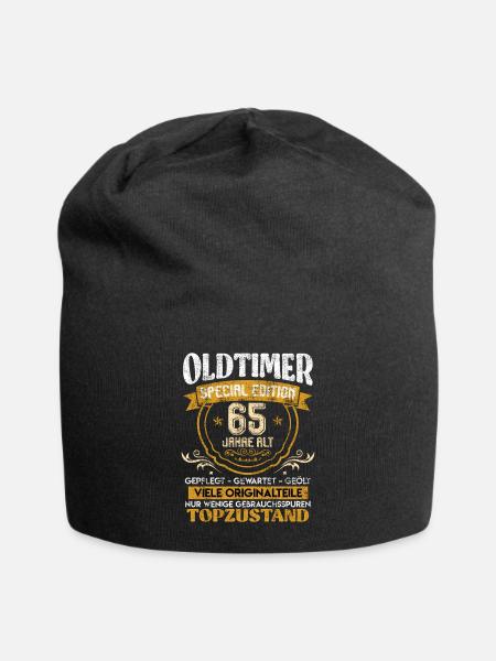 Classic car 65 years old 65 birthday - Jersey Beanie - black