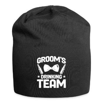 Équipe de buveurs de grooms - Bonnet en jersey - noir - Devant