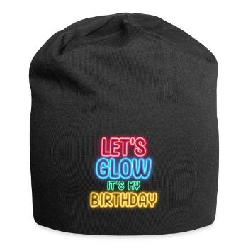 Lets Glow Its My Birthday - Jersey-Beanie - Schwarz - Vorne