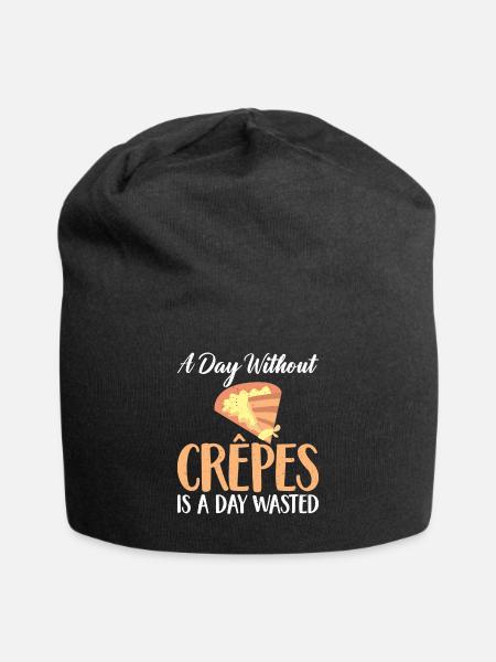 Crepe Geschenke für Crêpe Liebhaber - Jersey-Beanie - Schwarz