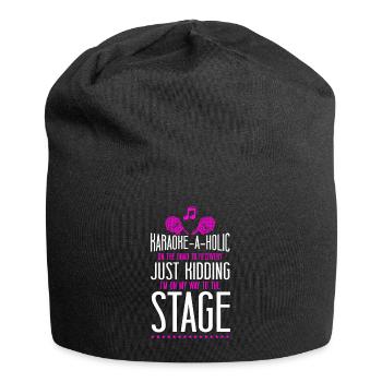 Karaoke Singer Karaoke-A-Holic On - Jersey Beanie - black - Front