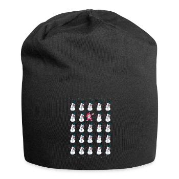 Dabbing Santa Claus and Snowman - Be different - Jersey Beanie - black - Front