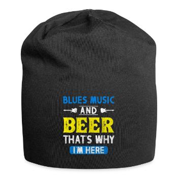 Blues Musik und Bier - Jersey-Beanie - Schwarz - Vorne