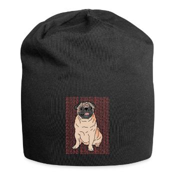 Pug Dog Daddy Dogs Dog Owner Gift - Jersey Beanie - black - Front
