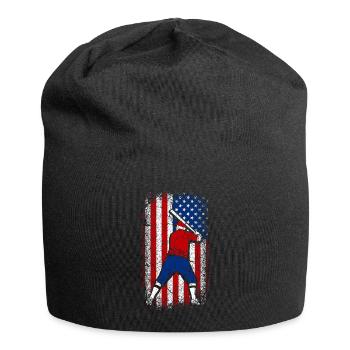 Usa american flag patriotic baseball 4th of july - Jersey-Beanie - Schwarz - Vorne