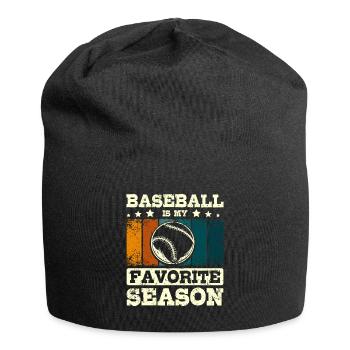 Baseball is my favorite season - Jersey-Beanie - Schwarz - Vorne