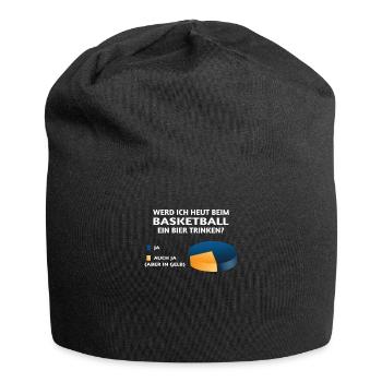 Basketball Geschenkidee Sport Design - Jersey-Beanie - Schwarz - Vorne
