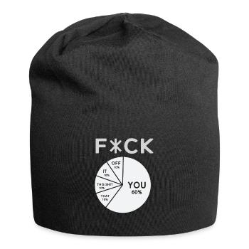 F*ck Fuck - Jersey Beanie - black - Front