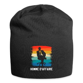 Vintage Retro Homme D'Affaire Chef d'entreprise - Bonnet en jersey - noir - Devant