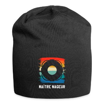 Vintage Retro Maître Nageur Sauveteur - Bonnet en jersey - noir - Devant