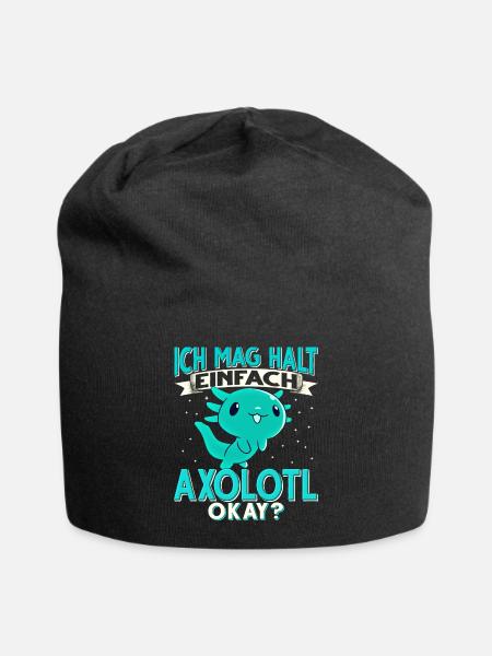 Axolotl - Jersey-Beanie - Schwarz