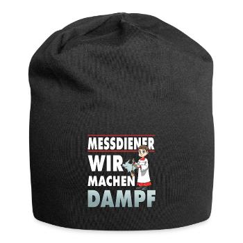 Messdiener Wir machen Dampf - Jersey-Beanie - Schwarz - Vorne