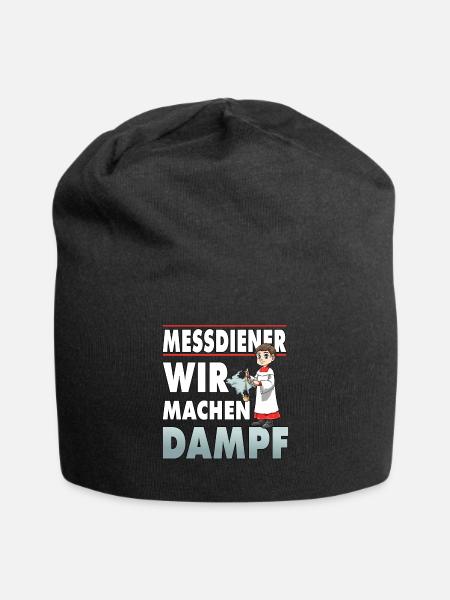 Messdiener Wir machen Dampf - Jersey-Beanie - Schwarz