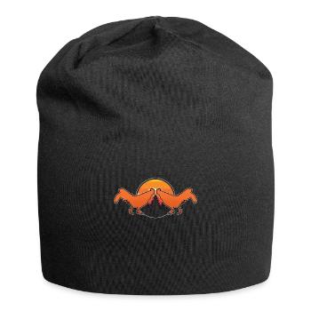 Cock Fight Chicken Farm Animals Rooster Cock Lover - Jersey Beanie - black - Front