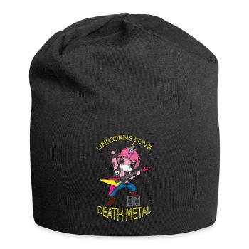 Rainbow Unicorn Love Metal Music Heavy Rock - Bonnet en jersey - noir - Devant