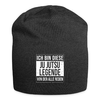 Kampfkunst Geburtstag geboren Legende Ju-Jutsu - Jersey-Beanie - Anthrazit - Vorne