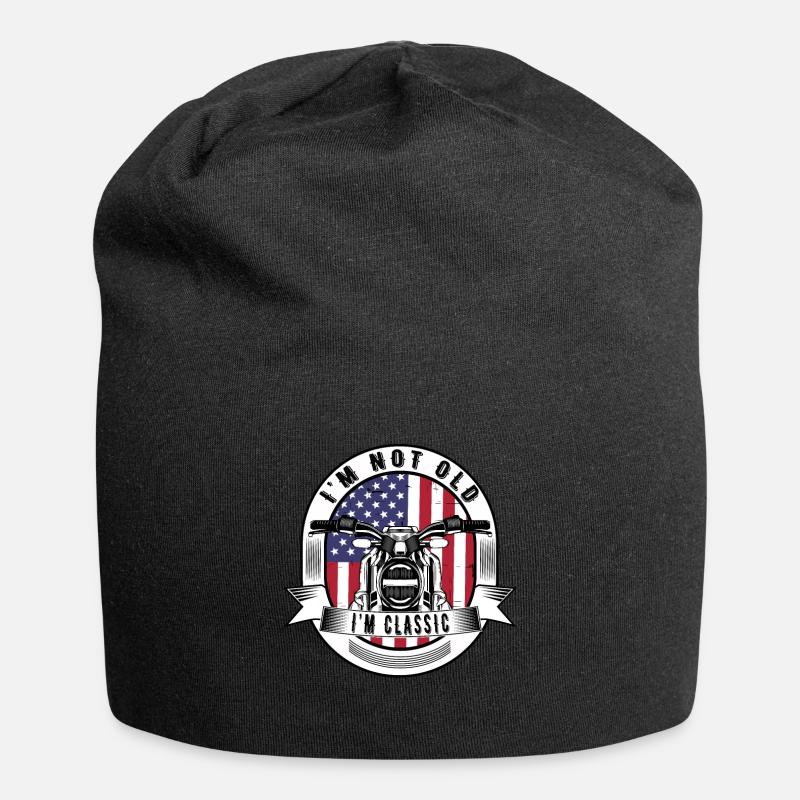 I'm Not Old I'm Classic. Biker Grafik Motorcycle - Jersey-Beanie - Schwarz