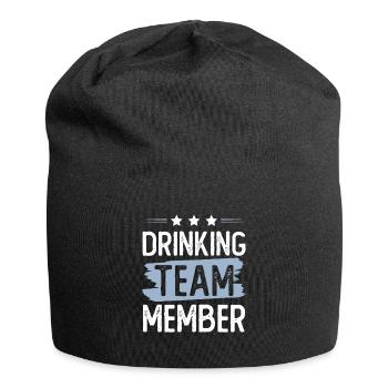 Équipe de consommation d’alcool - Bonnet en jersey - noir - Devant