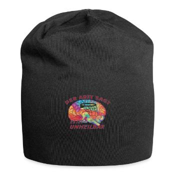 Basketball Geschenkidee Sport Design - Jersey-Beanie - Schwarz - Vorne