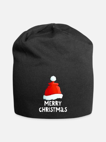 Merry Christmas Lustiges Weihnachtsshirt - Jersey-Beanie - Schwarz