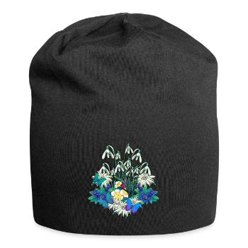 Season Spring Garden Nature Nursery Flora - Jersey Beanie - black - Front