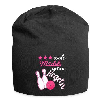Kegel Bowling Kegelbahn Kegler Kegelverein - Jersey-Beanie - Schwarz - Vorne