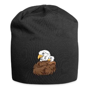 Starker Adler mit Adler Kind für einen Adler - Jersey-Beanie - Schwarz - Vorne