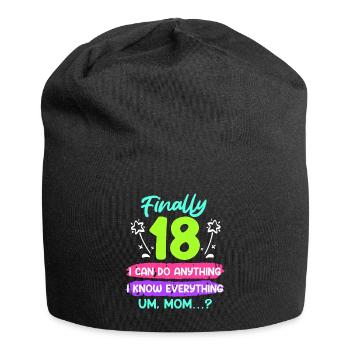 Enfin 18 ans 18ème anniversaire - Bonnet en jersey - noir - Devant