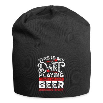 Das Ist Mein Dart- Und Trinkshirt - Jersey-Beanie - Schwarz - Vorne