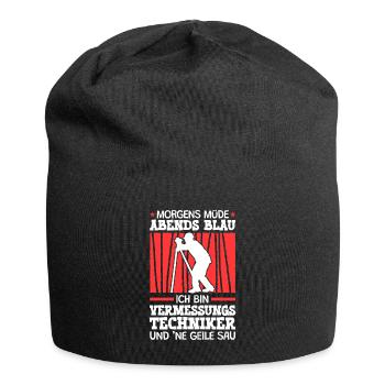 Ich bin Vermessungstechniker Vermesser - Jersey-Beanie - Schwarz - Vorne