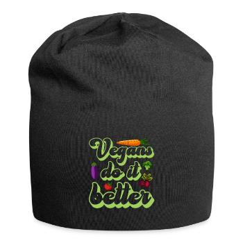 Vegan Diet Vegans Do It Meat Free Vegan Diet Lover - Jersey Beanie - black - Front
