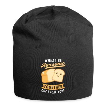 Brot Backen Bäckerei Gebäck Laib Brot Bäcker - Jersey-Beanie - Schwarz - Vorne