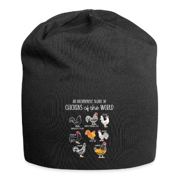 Hühner der Welt - Jersey-Beanie - Schwarz - Vorne