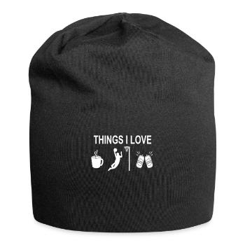 Basketball Geschenkidee Sport Design - Jersey-Beanie - Schwarz - Vorne