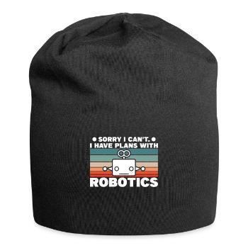 Tut mir leid, ich kann keine Pläne mit Robotik haben - Jersey-Beanie - Schwarz - Vorne