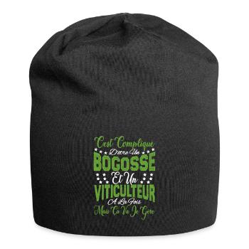 c'est compliqué être un Bogosse et un Viticulteur. - Bonnet en jersey - noir - Devant