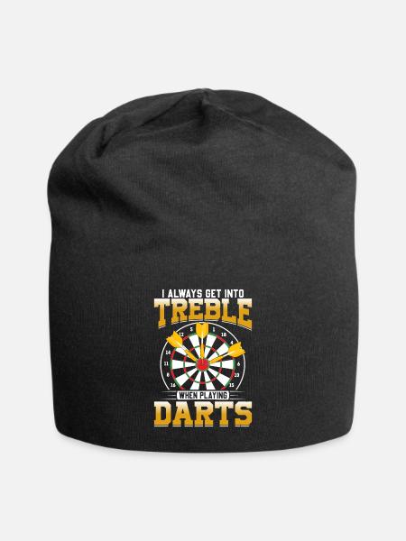 Treble Dart Leistungssport Dartscheiben-Werfer - Jersey-Beanie - Schwarz