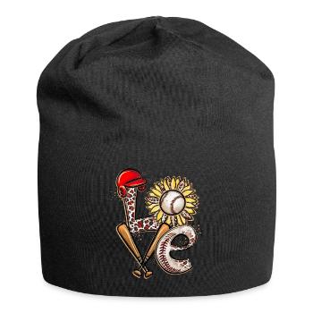 Love Baseball Player College Fantasy Baseball Team - Jersey-Beanie - Schwarz - Vorne