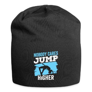 Personne ne s’en soucie Sauter plus haut Saut en hauteur - Bonnet en jersey - noir - Devant