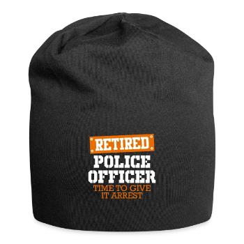 Officier de police à la retraite Officier de police à la retraite - Bonnet en jersey - noir - Devant