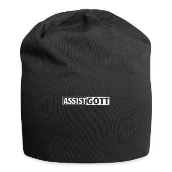Basketball Geschenkidee Sport Design - Jersey-Beanie - Schwarz - Vorne