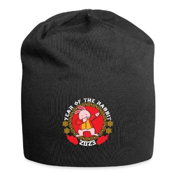 Cute Dabbing Rabbit Chinese New Year 2023 New Year - Jersey-Beanie - Schwarz - Vorne