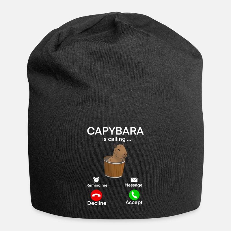 Mème Capybara - Bonnet en jersey - noir